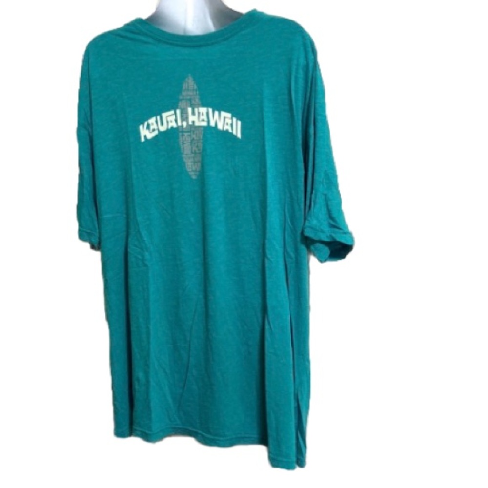 Kauai HAWAII Surfer Surfboard Teal Bamboo Teal T Shirt Green Weekend MenS XL